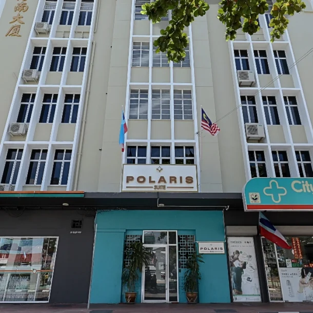Exterior view of Polaris Suite Kota Kinabalu, a convenient accommodation near the Filipino Market and KK Waterfront