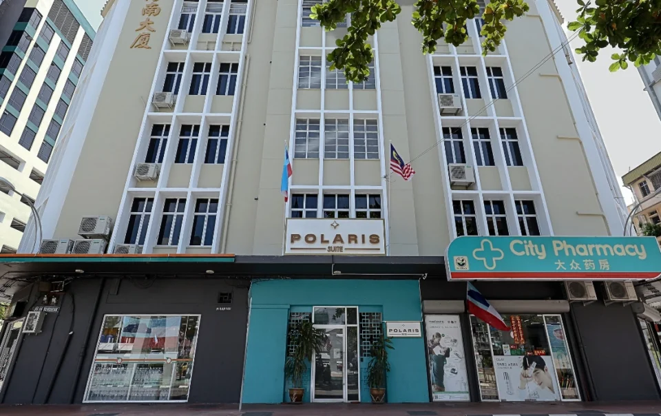 Exterior view of Polaris Suite Kota Kinabalu, a convenient accommodation near the Filipino Market and KK Waterfront