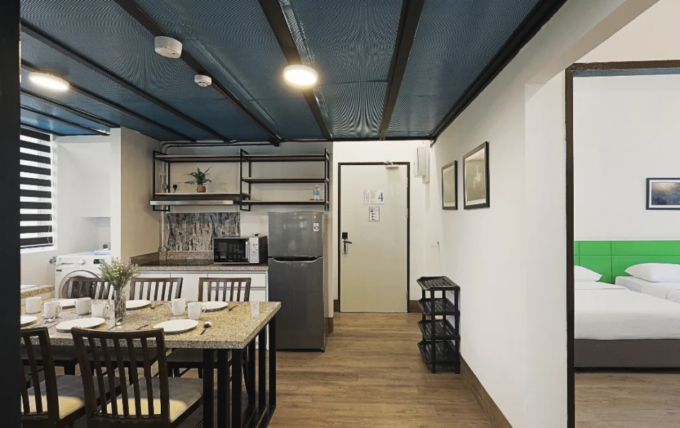 Super Deluxe Apartment with Loft Type A at Polaris Suite featuring a loft area that provides additional bedding while maintaining a layout similar to Deluxe Apartment Type A.