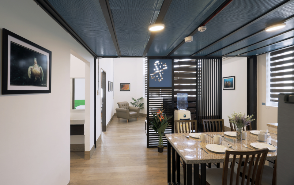 Interior of Polaris Suite in Kota Kinabalu, showing modern furnishings, cozy living space, and comfortable décor