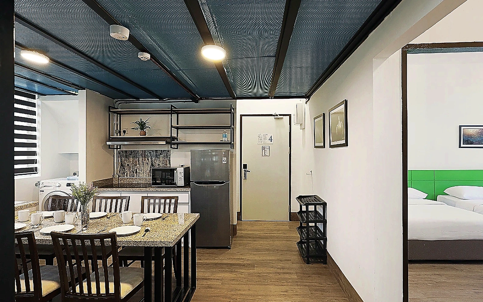 Full Residential Kitchen and Dining Space Family Suite Kota Kinabalu | Polaris Suite KK